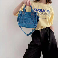Sac à bandoulière pour filles Campus Satchels Shoulder Bag Ladies Casual Canvas Cloth Denim Messenger Shoulder Handbags, Women's Tote Bag