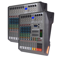 Mezclador de Audio Profesional PMP de 6/8 Canales, 2X500W, Doble Efecto 99DSP, Mezclador Activo, Consola de DJ/Mezclador de Audio para Espectáculos Pequeños