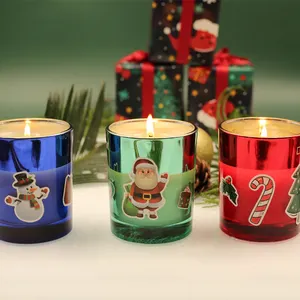 定制香味蜡烛香味圣诞礼物蜡烛可燃50小时大豆香味无烟蜡烛