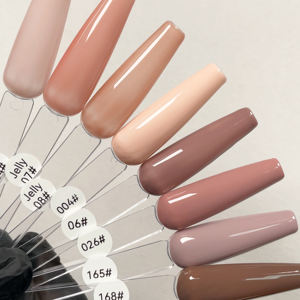 Esmalte de <span class=keywords><strong>uñas</strong></span> de gel sin Hema con logotipo personalizado, cobertura completa, Primavera Verano, macarrón, colores caramelo, manicura artística de <span class=keywords><strong>uñas</strong></span> - Product Image 5