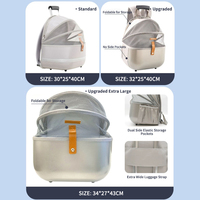 Sac à dos de transport pour animaux de compagnie, homologué par les compagnies aériennes, carré, tendance, chaud, respirant, portable, pliable et réglable, type capsule spatiale