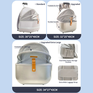 Sac à dos de transport pour animaux de compagnie, homologué par les compagnies aériennes, carré, tendance, chaud, respirant, portable, pliable et réglable, type capsule spatiale - Product Image 6