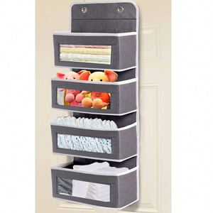 Collapsible Closet Hanging <b>Shelves</b> Storage Nursery Organizer the Door 4 Pockets Hanging Storage Organize for Hanging Storage Bag - Product Image 1