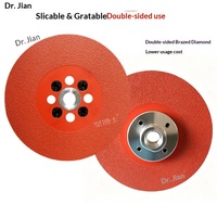 Nouveau type de disque diamanté brasé 125 mm, revêtement CrN, lame de meulage double usage pour meuleuse d'angle, pour carrelage et marbre