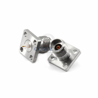 Conector Coaxial de Alta Frecuencia de 2.92 mm, Conector de Panel de 40G con Brida de Cuatro Orificios para Montaje Pasante