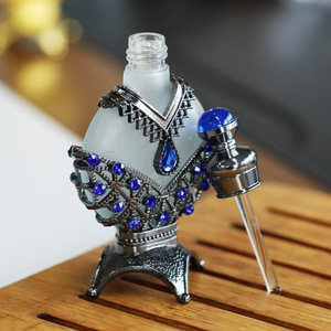 Flacons de parfum vides en verre borosilicate de 15 ml pour huiles essentielles arabes, avec couvercle en verre de style et sérigraphie, <span class=keywords><strong>atomiseur</strong></span> de parfum en gros - Product Image 5