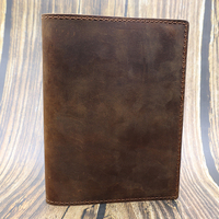 Couverture de carnet de chèques personnalisée avec logo, journal de voyage créatif rechargeable fait à la main, carnet en cuir véritable personnalisé A6 A5, en stock