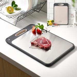 Double Sided 304 Stainless Steel Cutting Board Kitchen Food-Grade Eco-Friendly Disposable Easy Clean Chopping Board Gift <b>Box</b> - Product Image 3