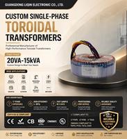 Transformateur électronique personnalisé, amplificateur, transformateur de puissance monophasé pour sortie audio, matériau en cuivre, conception toroïdale