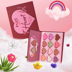 พาเลทอายแชโดว์รูปหัวใจ 12 สี เม็ดสีแน่น ขายส่ง MOQ ต่ำ จัดส่งเร็ว - Product Image 3