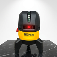 Niveau laser industriel DEGLASERS à lignes croisées, faisceau rouge 120mW, 5 lignes, nivellement automatique, batterie Li-ion grande capacité 12V, ligne de 2mm