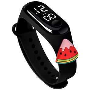 بيع بالجملة ساعات يد رقمية LED للأطفال بتصميم كرتوني لطيف وسوار من السيليكون، ساعة يد رياضية للبنات - Product Image 2