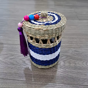 Nouveauté Sac à bonbons de poche coloré pour le Ramadan Panier fait à la main pour les cadeaux de chocolat Mini panier en herbe de mer pour le Ramadan Eid - Product Image 1