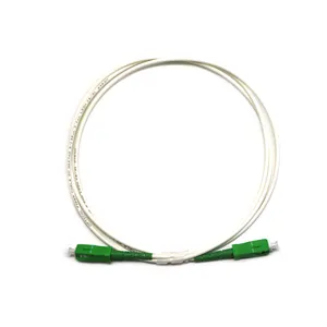Telecom SC / APC a SC Blanco 3,0mm LSZH Simplex 9 / 125 Cable de conexión de fibra monomodo