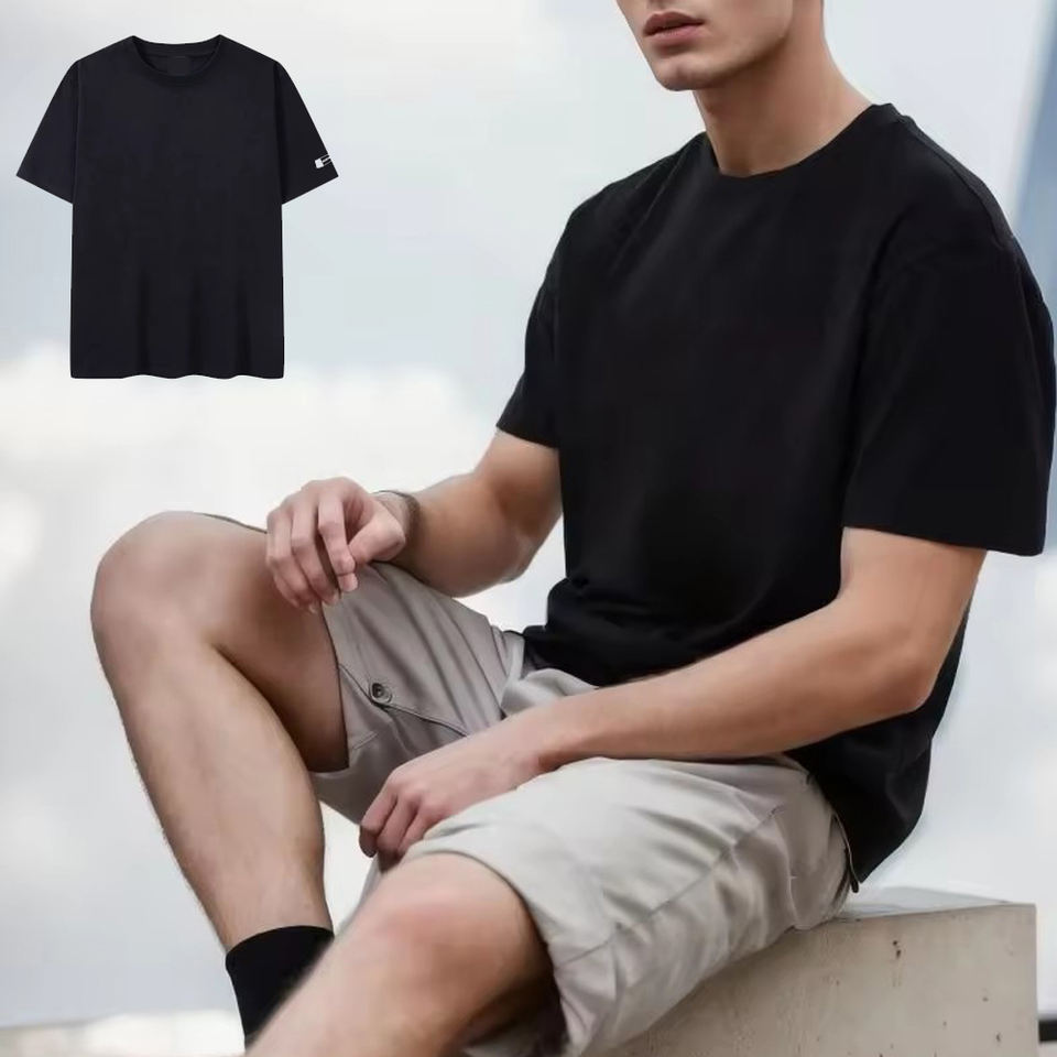 Factory Directly Sale Ready To Ship High Quality Blank Tshirt Regular Fit O-neck Summer Comfortable Cotton Basic T -shirt