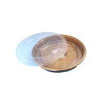 JY-82108 Einweg-Glod runde Plastik kasten verpackung Vakuum lebensmittel verpackungs box Einweg lebensmittel plastik sushi box