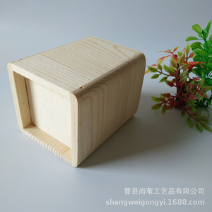 Solid Wood <b>Pen</b> Holder Square 8x8x10.5 Cm Desktop Storage <b>Box</b> For Office Gift Custom Logo - Product Image 2