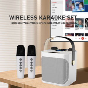 블루투스 무선 노래방 스피커 2 개 휴대용 마이크 라디오 노래방 기계 음악 플레이어 노래 녹음기 KTV 마이크 - Product Image 5