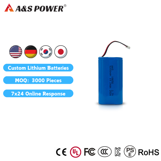 Custom 18650 7.2V 5200mAh LiCoO Battery Pack, Which 500 Cycles, UL/CE Certified, Reliable Power for Medical Devices