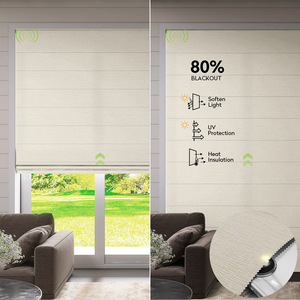 Stores romains motorisés ZSTARR à commande intelligente pour <span class=keywords><strong>baie</strong></span> <span class=keywords><strong>vitrée</strong></span>, stores sur mesure - Product Image 3
