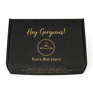 Caja de embalaje para envíos de ropa para marcas en línea, caja de cartón corrugado tipo E, plegable y personalizada. - Product Image 1