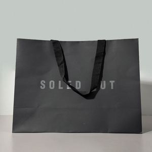 Large <b>Small</b> Medium Black Kraft Paper <b>Gift</b> Bag UV Printing Clothing & Shoes Luxury Style With Custom Logo Printing for Stores - Product Image 2