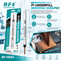 RF4 FT09 + HD33 Kit de réparation professionnel : Fixation à verrouillage rapide et raclette de retrait de sous-couche PI, résistant à la chaleur pour la réparation de cartes mères