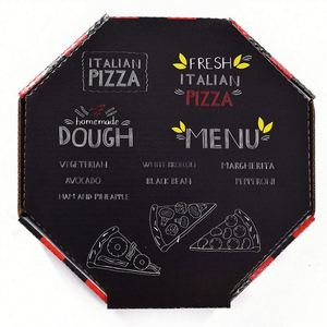 Boîte à pizza en carton ondulé, forme conique, ronde, octogonale, personnalisée, 500 pièces, accepte la forme carrée, PA005, OEM - Product Image 3