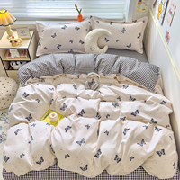 Ensemble de couette 4 pièces pour enfants et adultes, taille double, literie avec fermeture éclair, pliable, pour la maison, l'hôpital, les hôtels, en polyester
