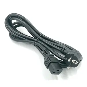 VDE Approved EU 3 PIN Plug Power Cord 16A 250V 5m/10m/2m/1m/1.8m AC Power Cable for Computers with 3 Outlets for EURO Countries