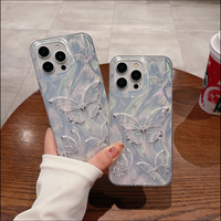 Coque transparente transparente vague papillon housse de téléphone portable pour samsung A32 S32 pour Techno 10 c