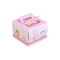 Boîte à gâteau pliable en kraft mat laminé avec poignée, emballage alimentaire, fournisseur de services OEM ODM, commande en gros