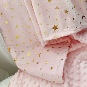 Couverture pour bébé en microfibre Minky Dot en peluche super douce et écologique Couverture personnalisée pour nouveau-né - Product Image 2