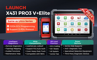 Launch X431 PRO3 V + Elite 50 + Servicios Herramienta de escaneo de Sistema completo Lectores de código de motor Herramientas de reparación Máquina de prueba automática para automóviles