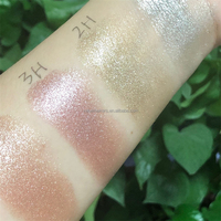 Hochwertige 5 Farben DIY Lidschatten gepresstes Pulver Wet Private Label Metallic Super Flash Sparkly Glitter Lidschatten-Palette