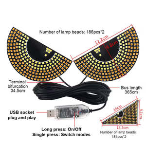 Luz indicadora LED, Panel de visualización LED dinámico Ojo de Diablo, Lámpara de ventana programable flexible de 12V 5W para camión y coche - Product Image 3