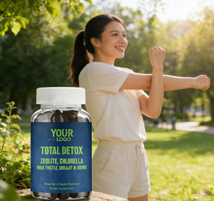 Gomitas Total Detox |   <span class=keywords><strong>Zeolita</strong></span>, Chlorella, Cardo mariano, Shilajit e Yodo |   Sabor a Frutos Rojos Mixtos |   Suplemento Dietético - Product Image 3