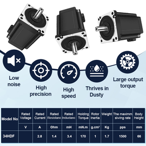 Moteur pas à pas étanche NEMA34 3Nm à couple élevé, moteur CC pour imprimante, pour moteur de commande avec IP67 12V 24V 6.0A - Product Image 3