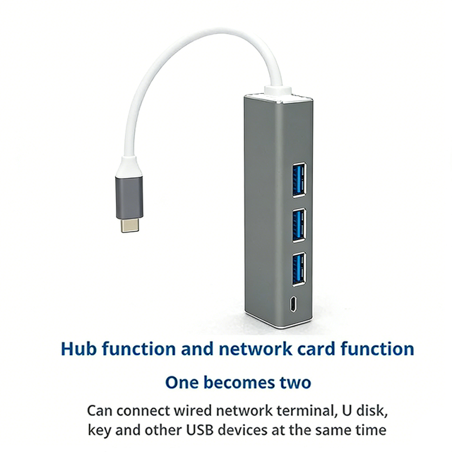 Plug Play Type C Hub USB 3.0 Wireless Lan Adapter 100Mbps No Driver Needed External for Macbook Pro/Air/ Xps/ Elitebook