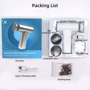 Máquina de Pedicura <span class=keywords><strong>El</strong></span>éctrica Recargable por USB con Suministro Directo de 1500mAh en Forma de T para Exfoliar y Limar Pies - Product Image 5