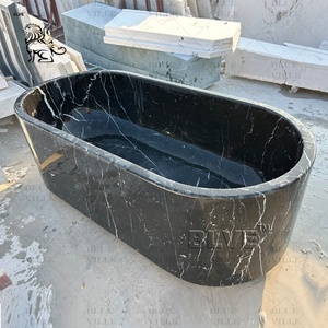 <span class=keywords><strong>Baignoire</strong></span> autoportante en marbre noir BLVE, décoration de salle de bain de luxe, style moderne, pierre naturelle, <span class=keywords><strong>baignoire</strong></span> à immersion en vente - Product Image 5