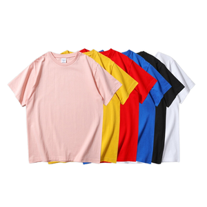 เสื้อยืดโอเวอร์ไซส์ ผ้าฝ้าย 100% ถัก ทรงหลวม แขนสั้น แบบเรียบ สีพื้น ยูนิเซ็กส์ สไตล์วินเทจ ขายส่ง - Product Image 4