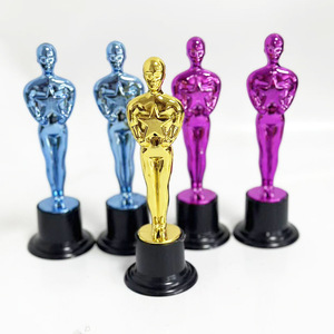 Little Golden Man Trophy 15cm Electroplated Gold Plastic Miniature Award Durable Gift - Product Image 4