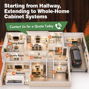 American Home Hallway Cabinet With Storage | Bulk Entryway Cabinets For Contractors | Custom Modern Hallway Shoe Cabinets - Product Image 4