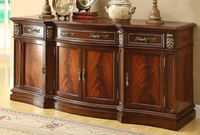 Meubles de salle à manger populaires de haute qualité ensemble de siège de Table de dîner classique de luxe Style américain en bois royal GGM336