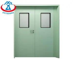 ZHTDOORS中国制造商供应带防火等级的单双叶钢洁净室安全门