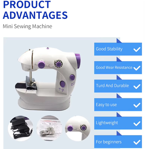 Máquina DE COSER portátil para el hogar, Mini máquinas de coser eléctricas domésticas de cuero Overlock para el hogar, precio barato - Product Image 4