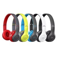 Auriculares Inalámbricos P47, Auriculares Plegables con Tarjeta TF, Radio FM, Modo con Cable para Juegos y Música