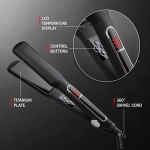 500 ° เครื่องหนีบผมไทเทเนียมแบบแบน 2 in 1 ยี่ห้อ <span class=keywords><strong>F</strong></span> Brazilian สำหรับมืออาชีพ ใช้ได้ทั้งยืดและม้วนผม ระดับซาลอน พร้อมบริการติดแบรนด์ตามสั่ง - Product Image 5