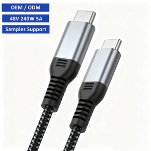 <span class=keywords><strong>Cable</strong></span> USB-<span class=keywords><strong>C</strong></span> <span class=keywords><strong>Tipo</strong></span> <span class=keywords><strong>C</strong></span> de Carga Rápida, 240W 5A, <span class=keywords><strong>Cable</strong></span> USB <span class=keywords><strong>C</strong></span> Personalizado de Fábrica, Trenzado, PD3.1 EPR, <span class=keywords><strong>Cable</strong></span> de <span class=keywords><strong>Tipo</strong></span> <span class=keywords><strong>C</strong></span> a <span class=keywords><strong>Tipo</strong></span> <span class=keywords><strong>C</strong></span> - Product Image 1